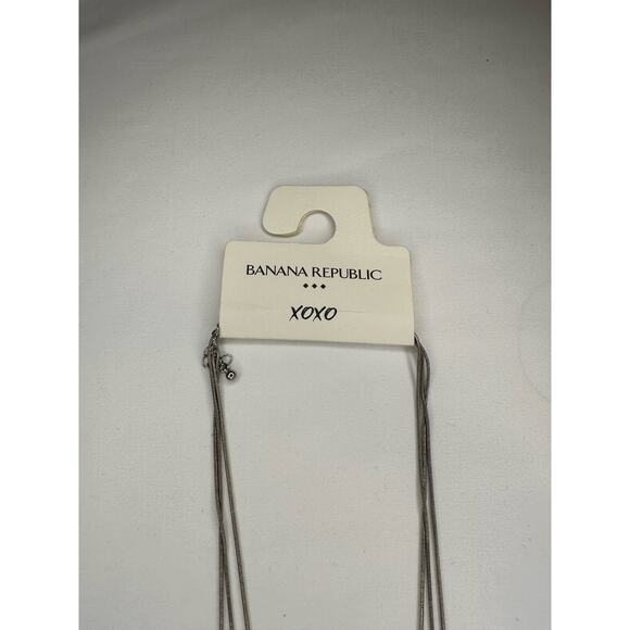 Banana Republic Triple Layered Necklace with Faux Turquoise Accents - Picture 3 of 3